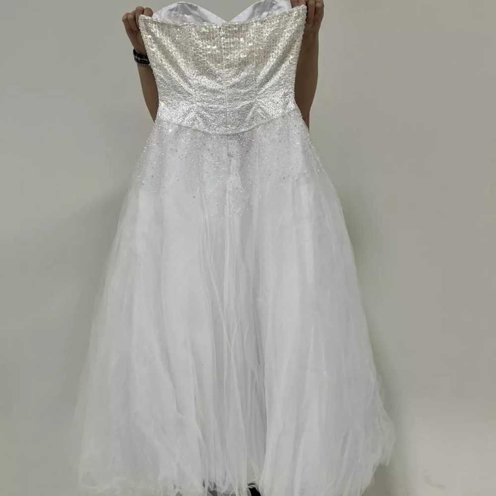 Nadine White Formal Prom Or Wedding Dress 2000s V… - image 2