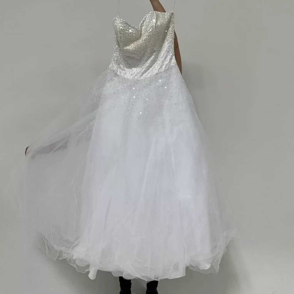 Nadine White Formal Prom Or Wedding Dress 2000s V… - image 3