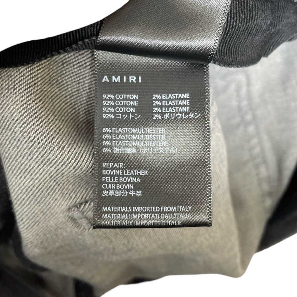 Amiri Amiri MX1 Playboy Leather Patch Jeans Grey - image 6