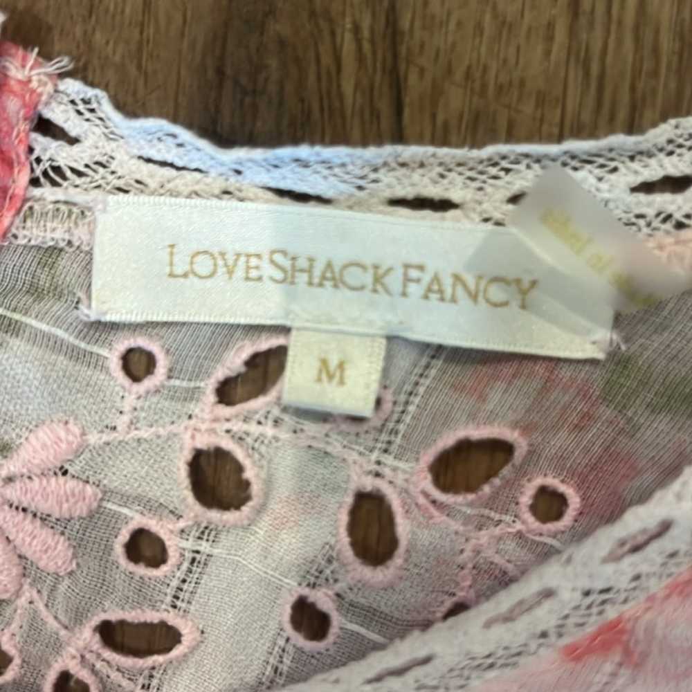 LoveShackFancy Pink Floral Mini Dress - image 7