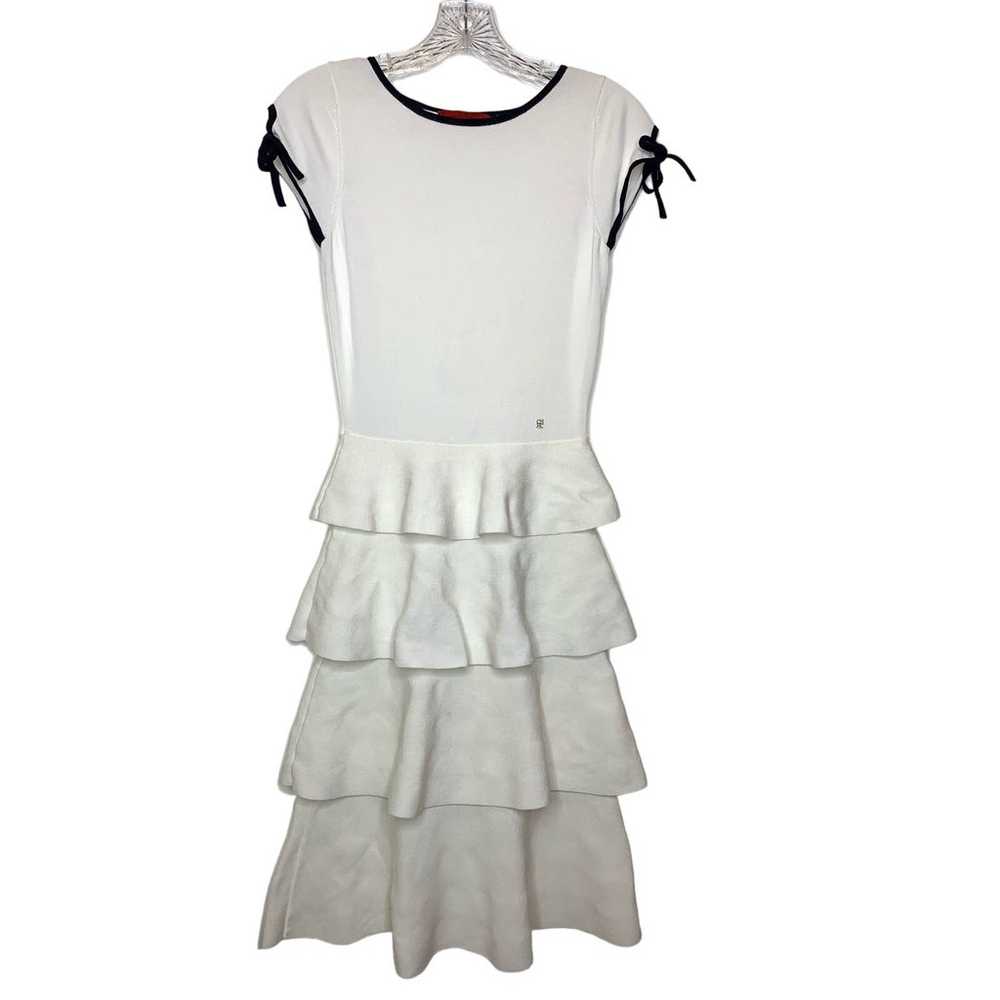 Carolina Herrera white tiered ruffle midi dress w… - image 3
