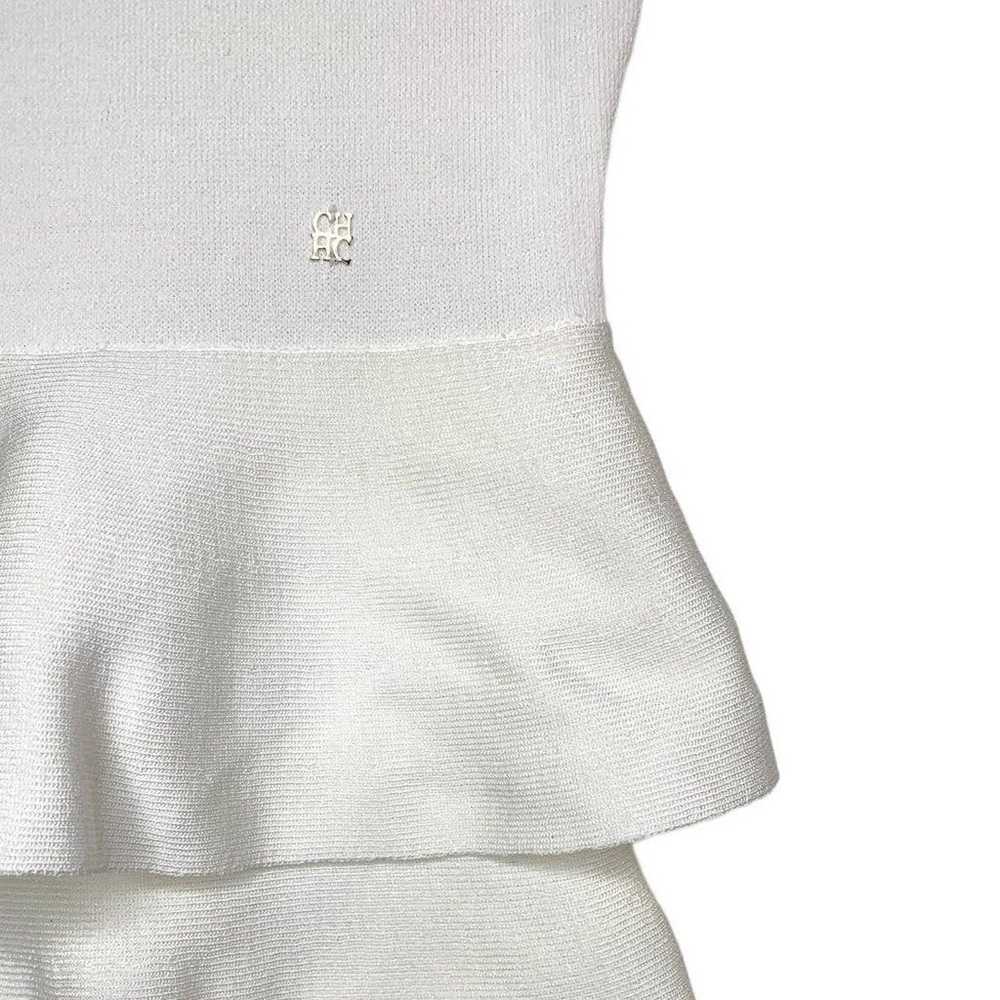 Carolina Herrera white tiered ruffle midi dress w… - image 7