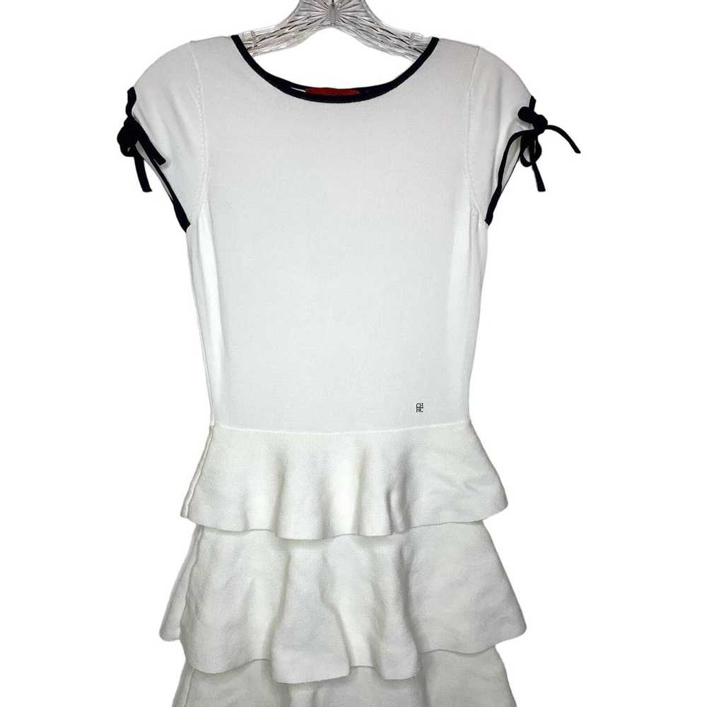 Carolina Herrera white tiered ruffle midi dress w… - image 8