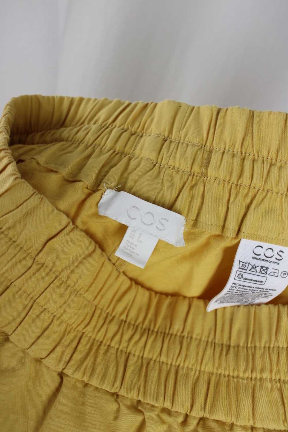 Cos Women's Yellow 100% Cotton Elastic Waist High… - image 3