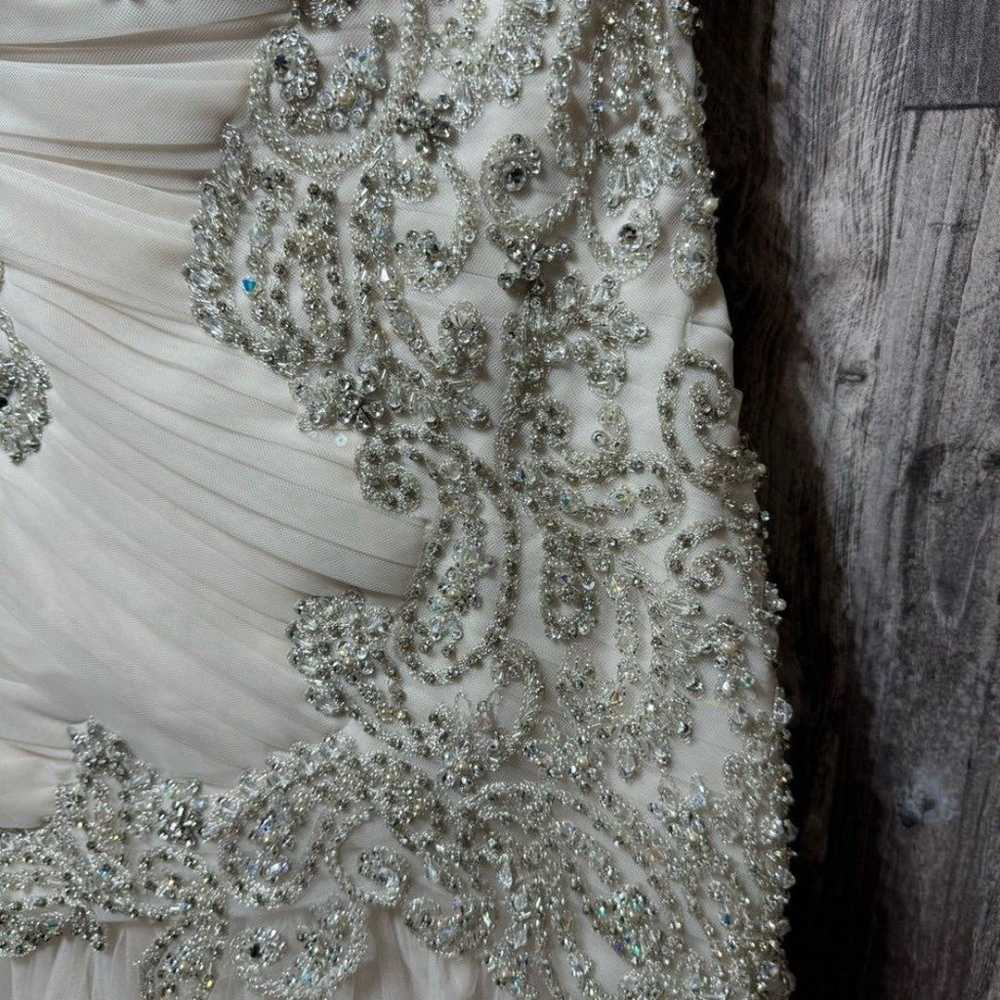 Stefan Jolie- Champagne Tulle Mermaid Beaded Brid… - image 7