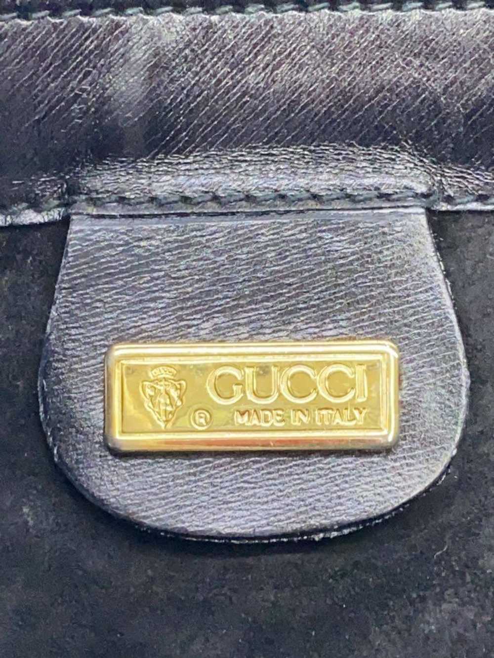 Used Gucci Handbag Old Gucci/Leather/Black/Made I… - image 5