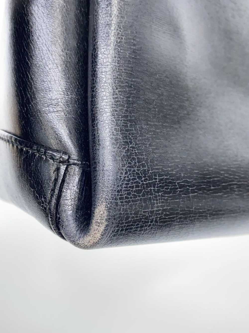 Used Gucci Handbag Old Gucci/Leather/Black/Made I… - image 7