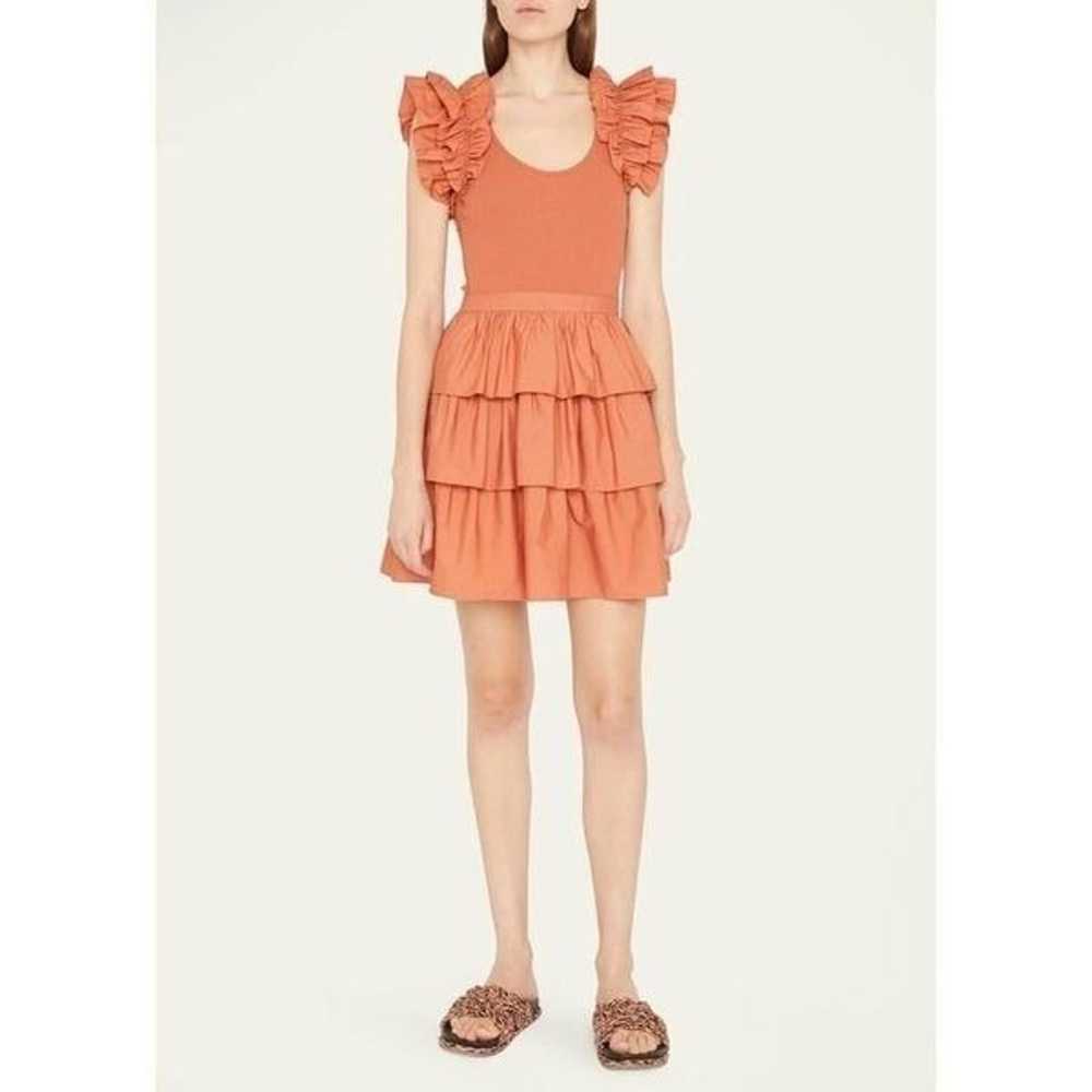 ULLA JOHNSON Hanna Tiered Ruffle Mini Dress Size … - image 10