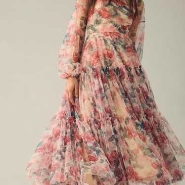Mac Duggal Long Sleeve Floral Tiered Maxi Dress, … - image 1