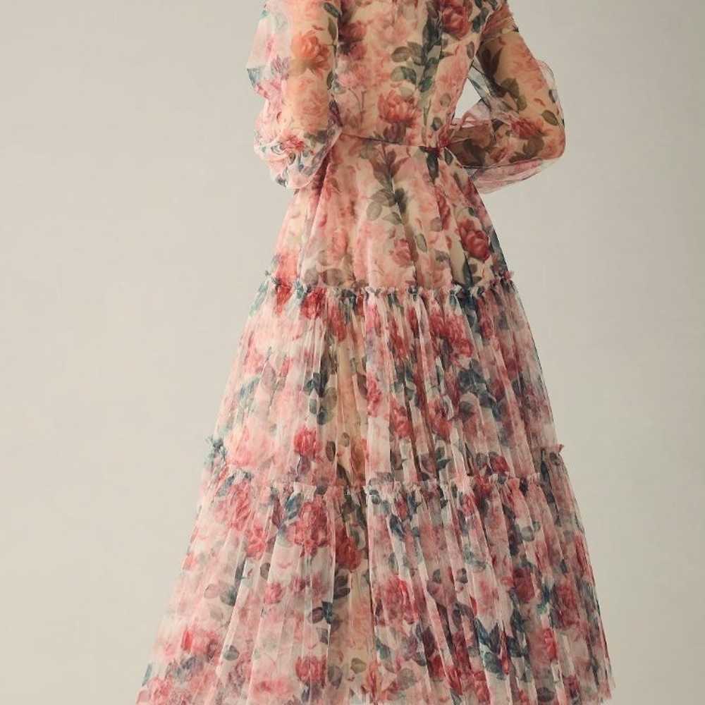 Mac Duggal Long Sleeve Floral Tiered Maxi Dress, … - image 2
