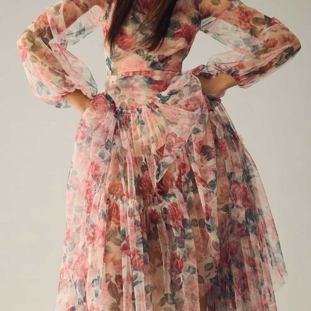 Mac Duggal Long Sleeve Floral Tiered Maxi Dress, … - image 3