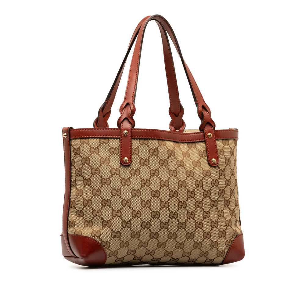 Authenticated Gucci Small GG Craft Tote Brown Bei… - image 2