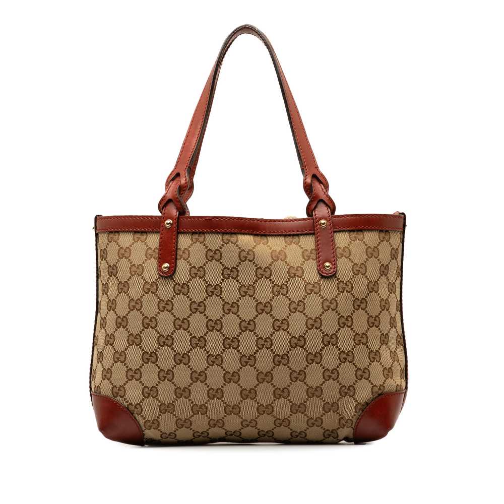 Authenticated Gucci Small GG Craft Tote Brown Bei… - image 3