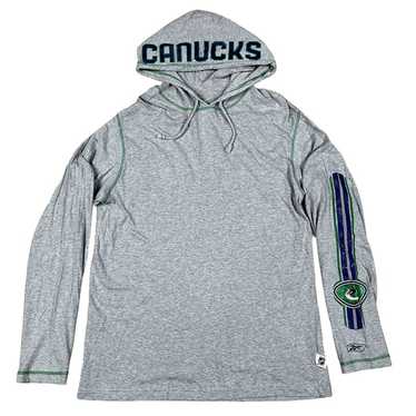 Reebok NHL Vancouver Canucks Grey Long Sleeve Hoo… - image 1