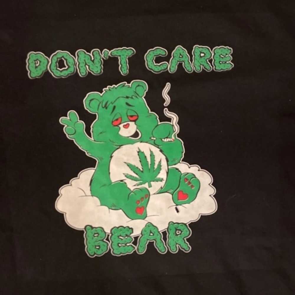 Black T-Shirt-Sz. M- “Don’t Care Bear” Novelty T-… - image 2