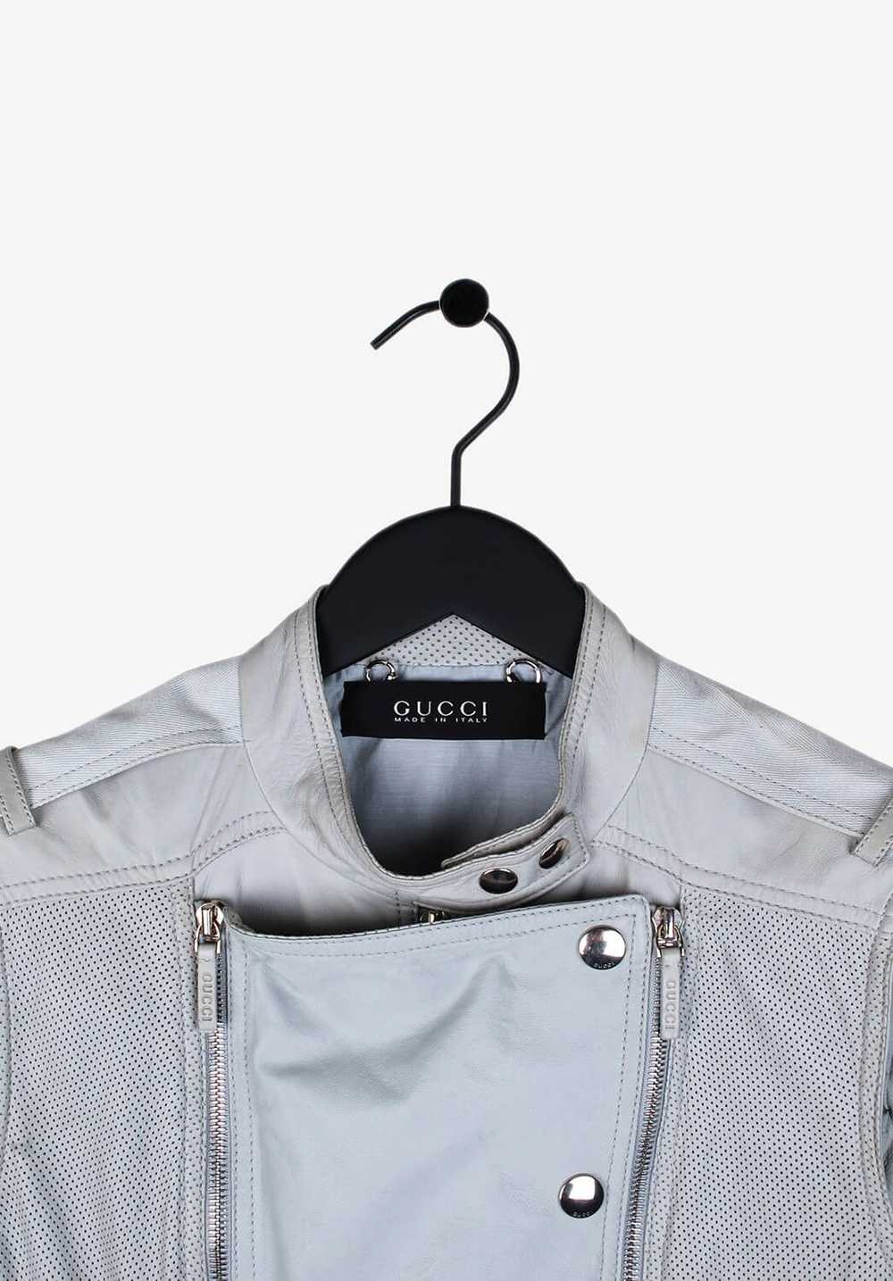 Gucci Original Gucci Unisex Leather Biker Vest si… - image 2