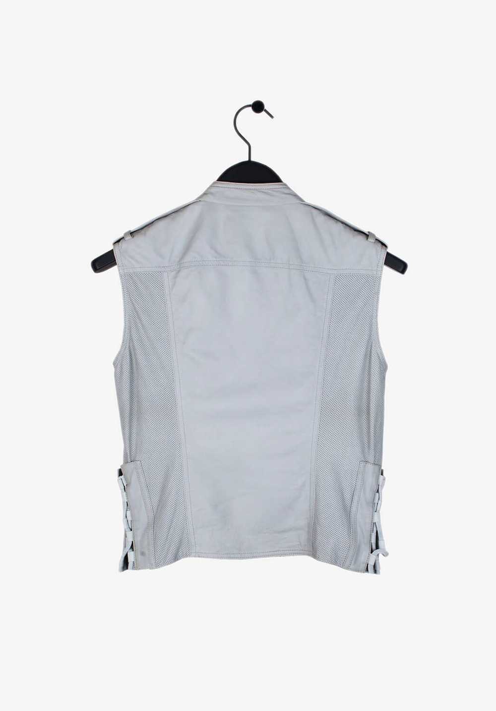 Gucci Original Gucci Unisex Leather Biker Vest si… - image 4