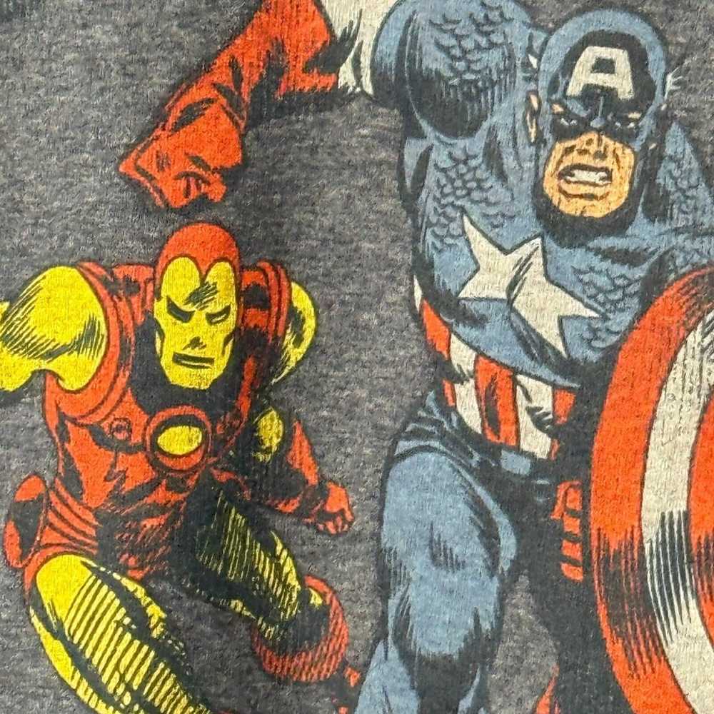 Marvel Mens 2X The Avengers Heather Blue Tshirt  … - image 3