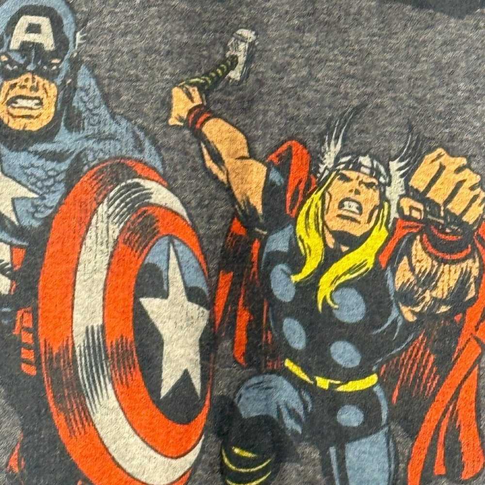 Marvel Mens 2X The Avengers Heather Blue Tshirt  … - image 4