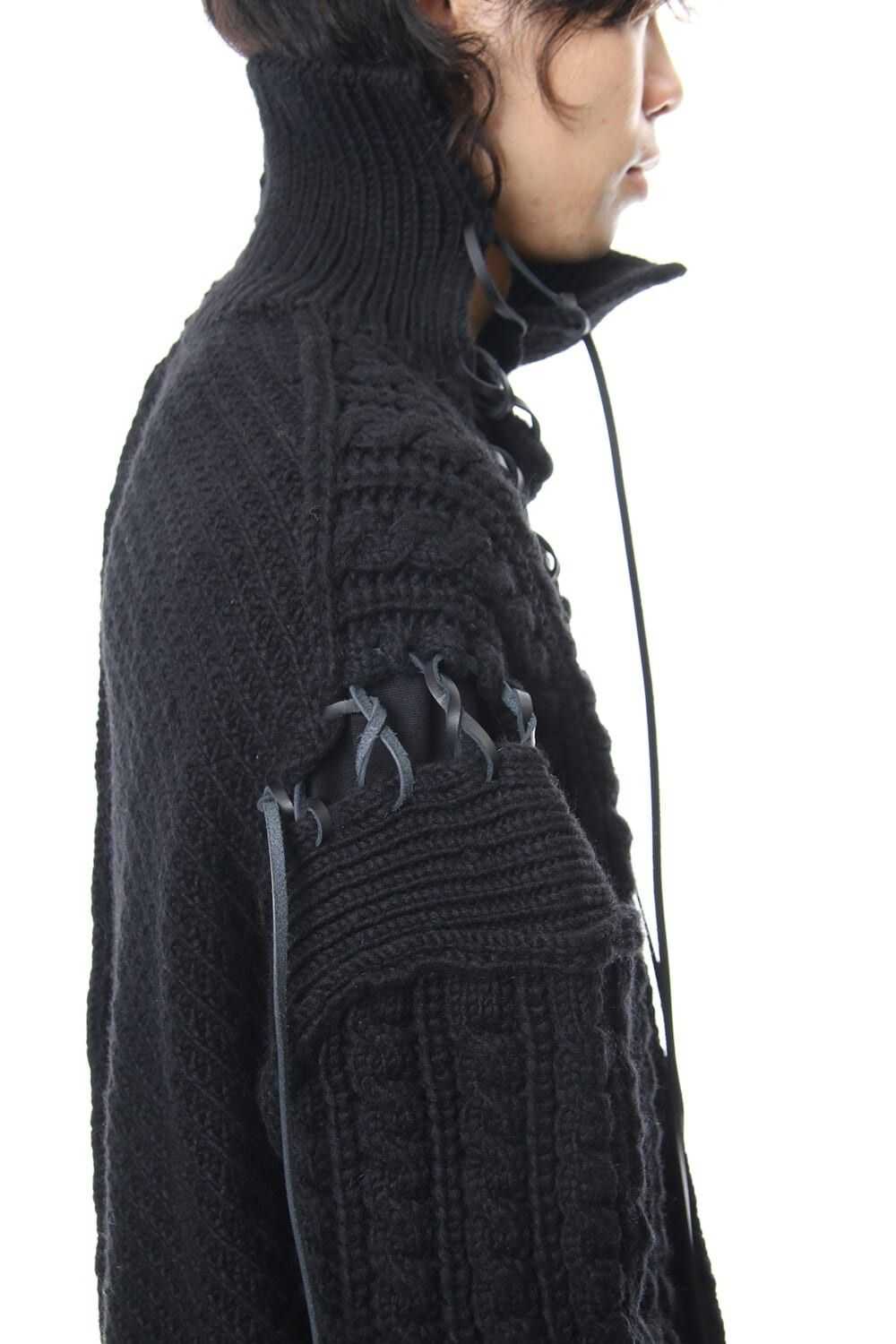 Yohji Yamamoto Oversized Leather Lace Sweater YYP… - image 4