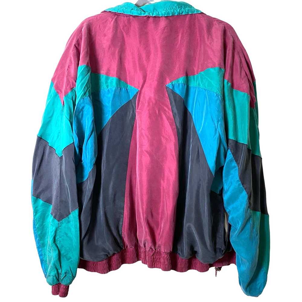 Athletic Works SILK Windbreaker Jacket Colorful R… - image 7