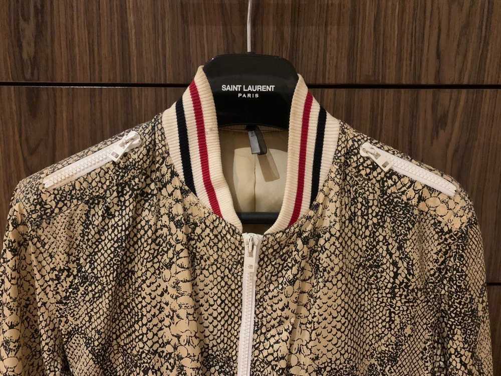 Dior Hedi Slimane SS06 Python print bomber jacket… - image 6