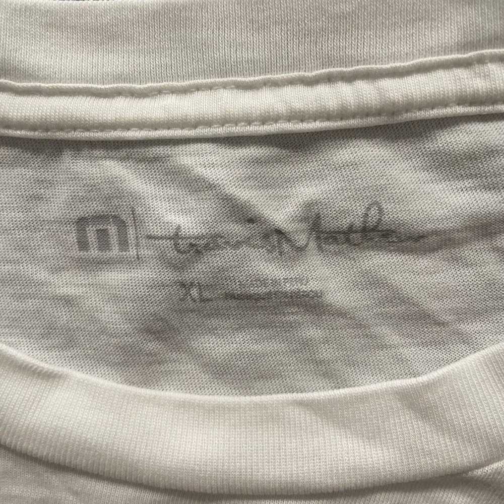 Travis Mathew Shirt Mens XL White Blue Golf Stret… - image 4