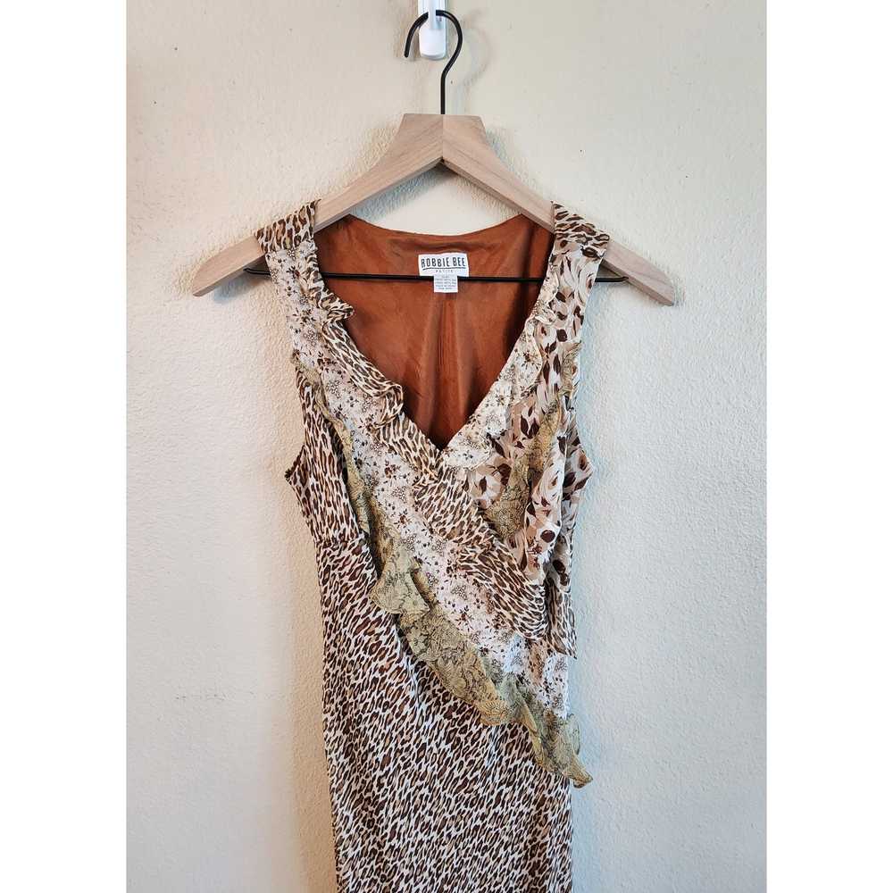 Robbie Bee Women's Dress 100% Silk Leopard Y2K  9… - image 2