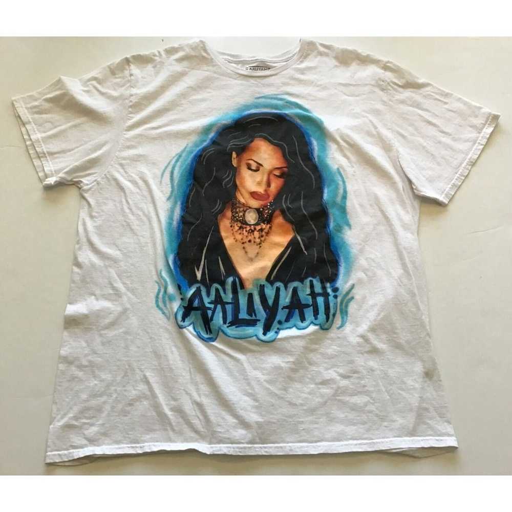 Aaliyah Airbrush-Style Graphic T-Shirt, White, Si… - image 2