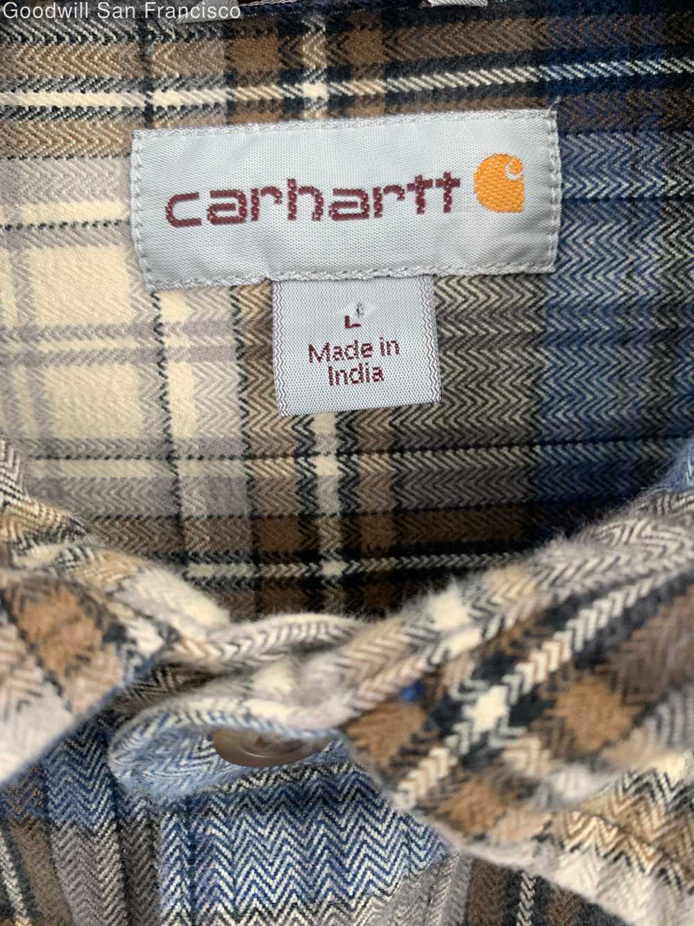 Carhartt Mens Multicolor Plaid Cotton Pockets Lon… - image 3