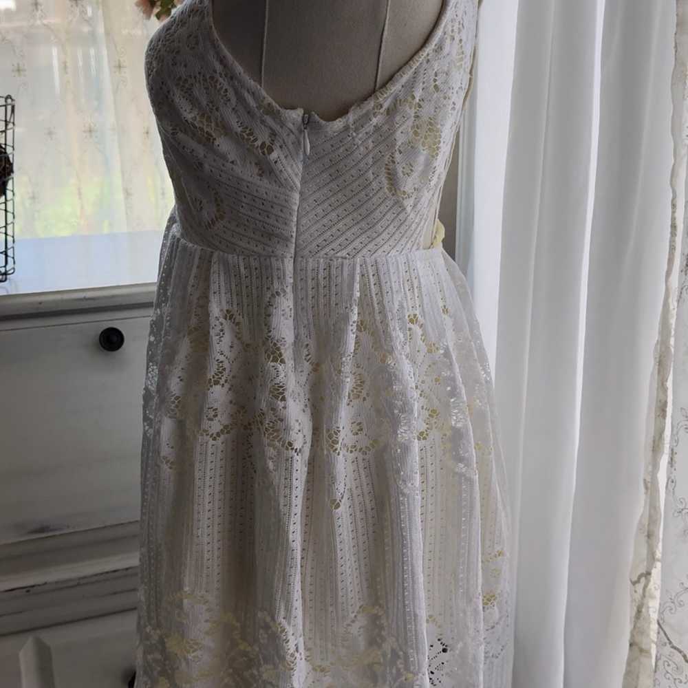 Free People Rocco Dress Lace Overlay Open Back Wh… - image 2