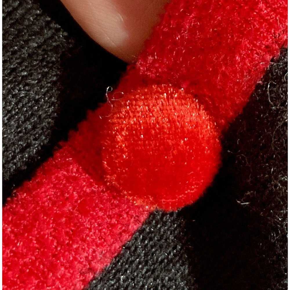 Christmas Sweater Poinsettias Beaded Cardigan M B… - image 7