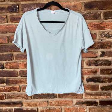 Gap Light Green Short Sleeve V-Neck T-Shirt Women… - image 1