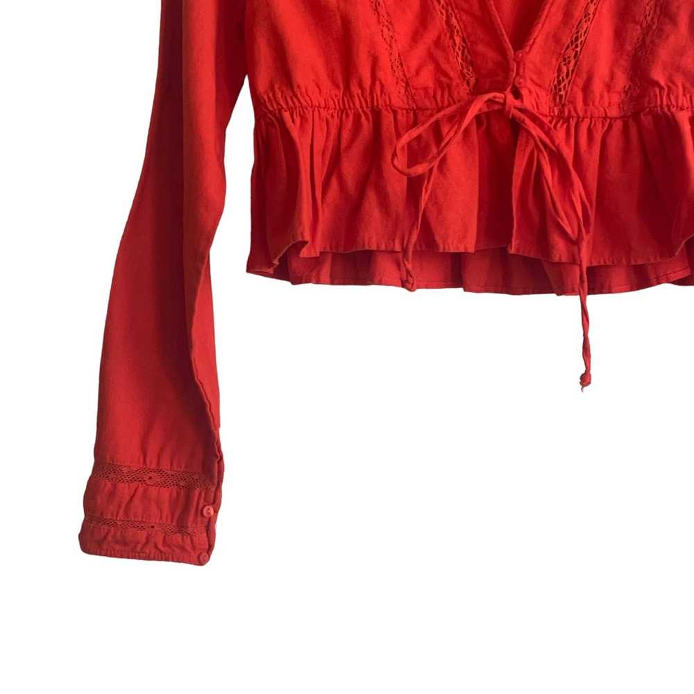 Zara Women Crop Top Deep V-Neck Long Sleeve Elast… - image 10