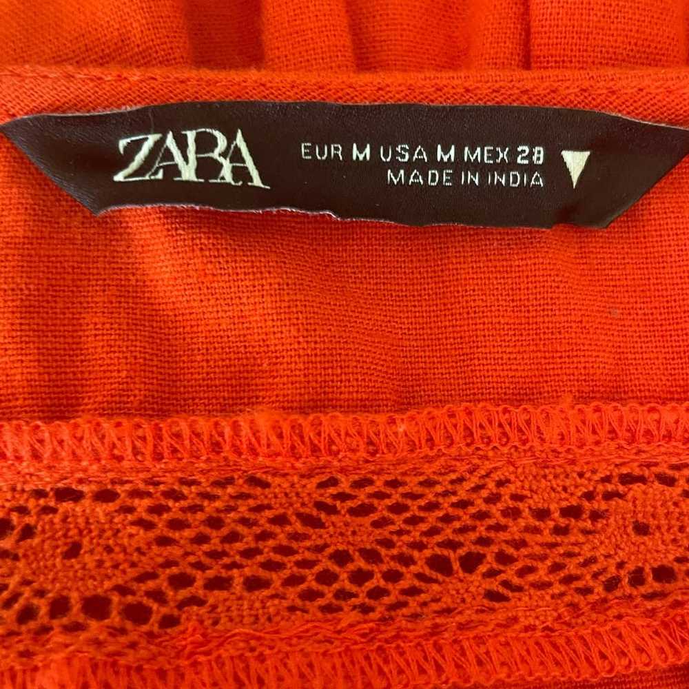 Zara Women Crop Top Deep V-Neck Long Sleeve Elast… - image 2