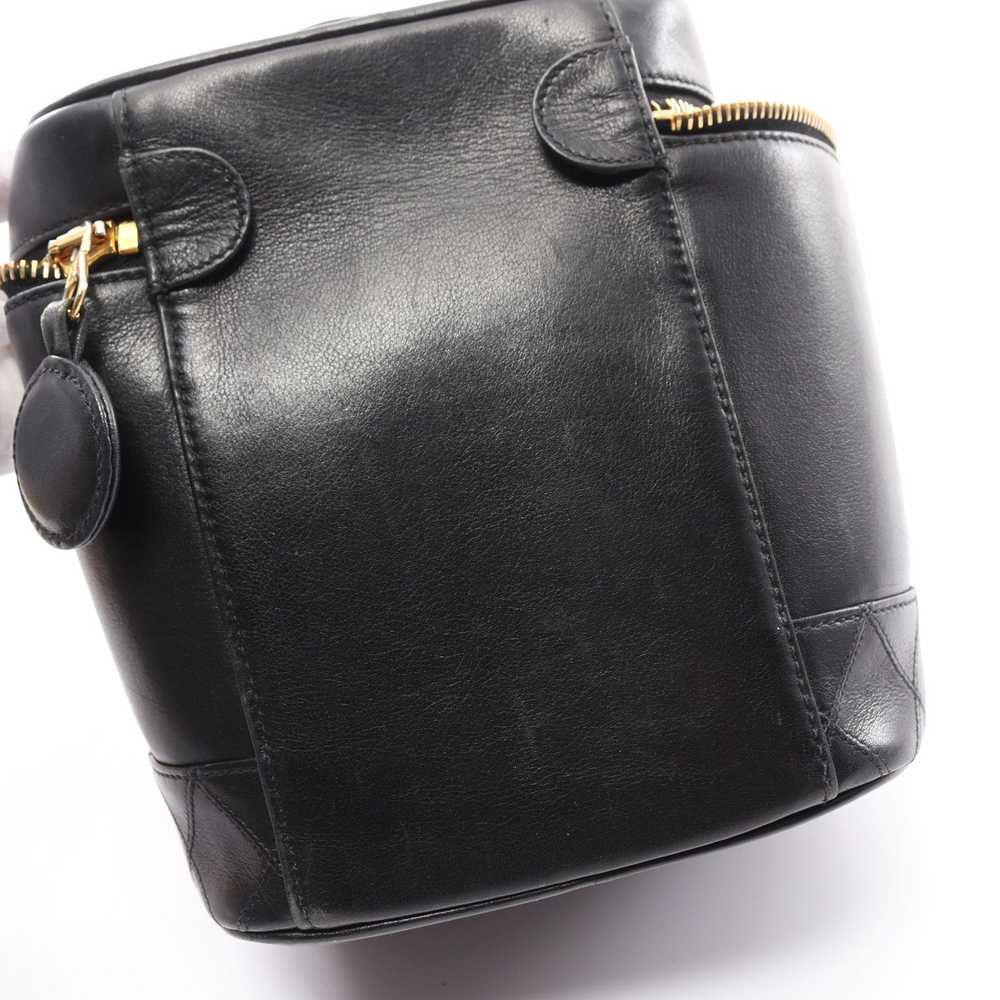 Chanel Bicolore Vanity Bag Handbag Lambskin Black… - image 10