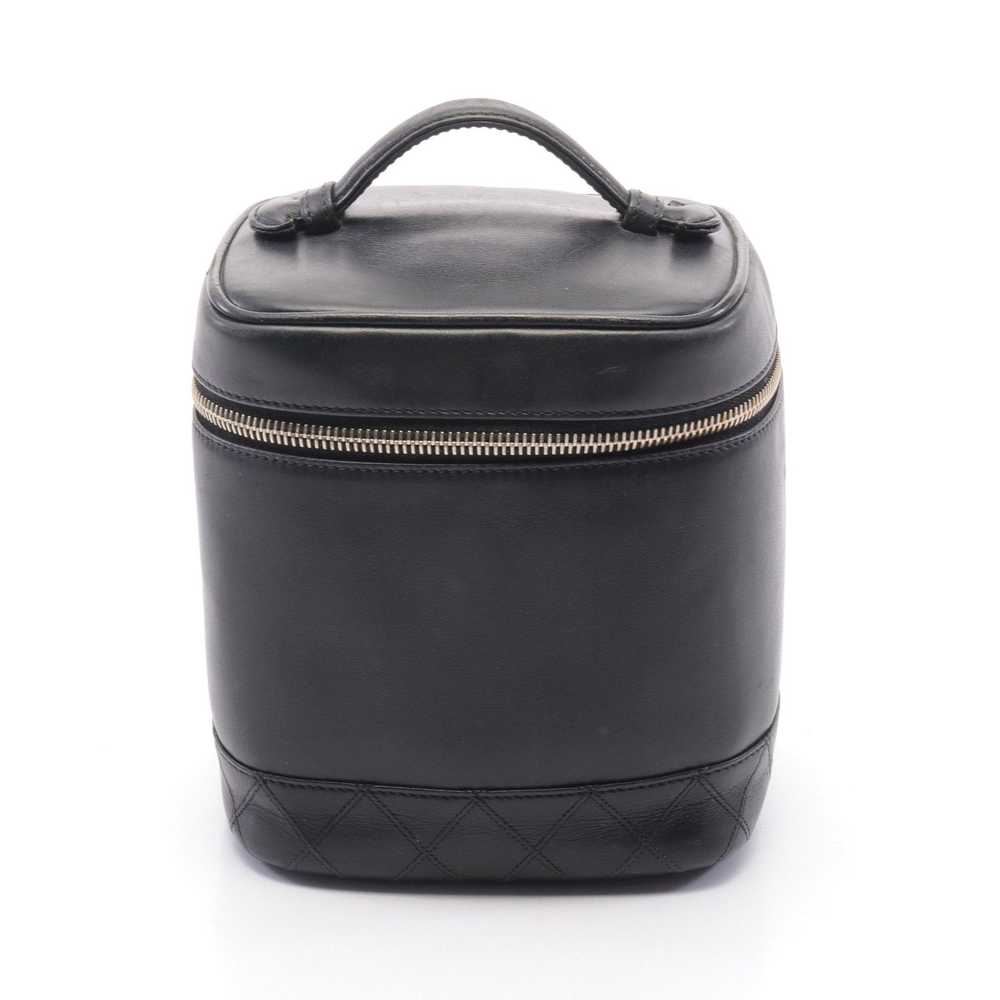 Chanel Bicolore Vanity Bag Handbag Lambskin Black… - image 1