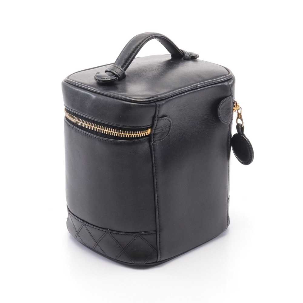 Chanel Bicolore Vanity Bag Handbag Lambskin Black… - image 2