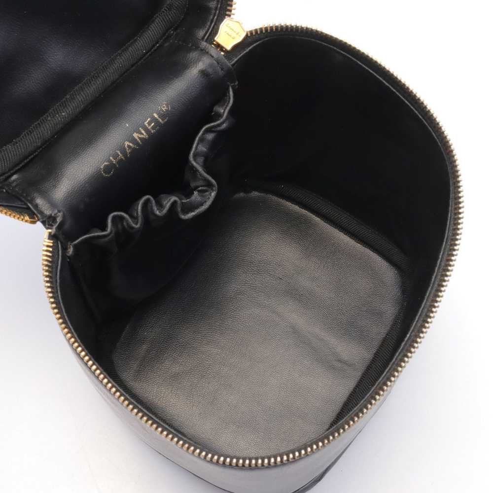 Chanel Bicolore Vanity Bag Handbag Lambskin Black… - image 3