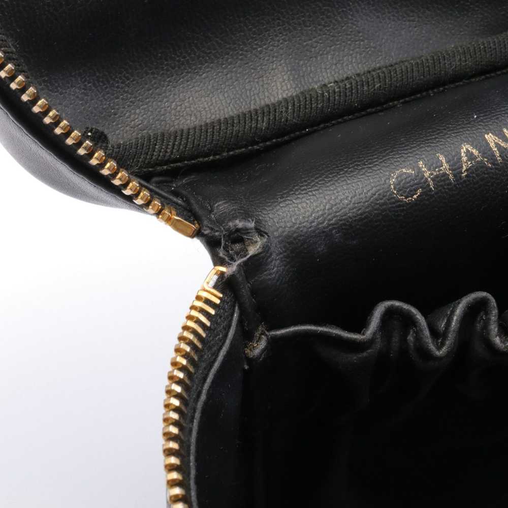 Chanel Bicolore Vanity Bag Handbag Lambskin Black… - image 5