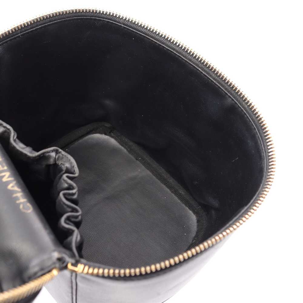 Chanel Bicolore Vanity Bag Handbag Lambskin Black… - image 6