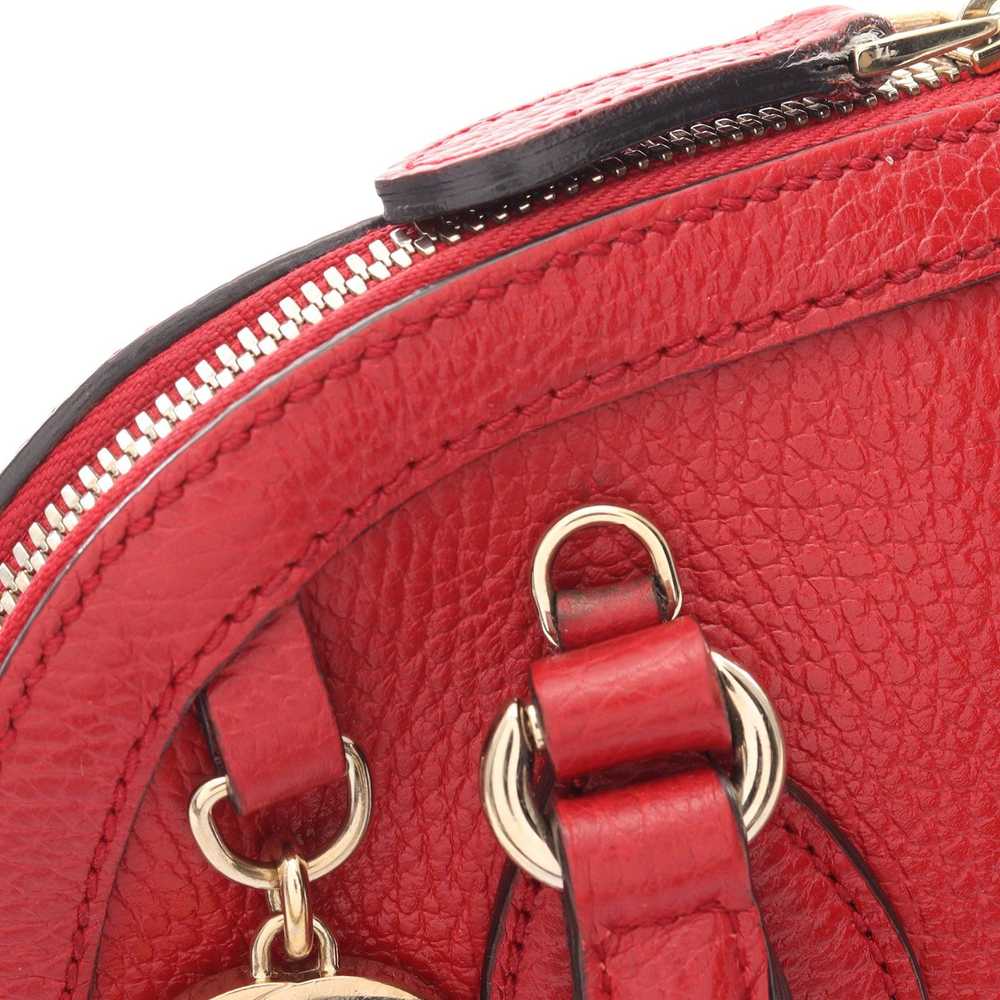 Gucci Interlocking G Handbag Leather Red 2WAY - image 8