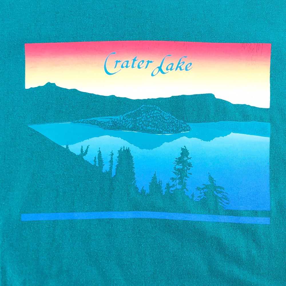 90s Crater Lake teal tshirt 1990s vintage - image 2