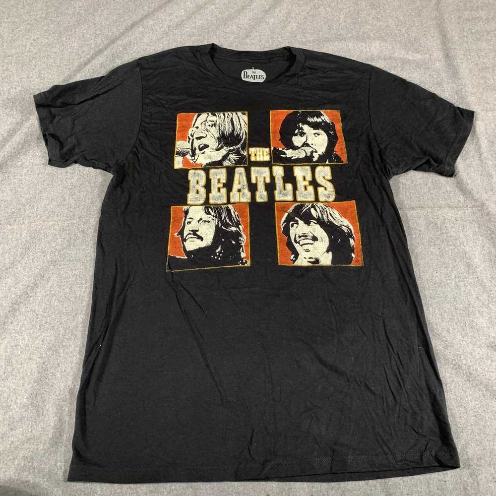 The Beatles Shirt Adult Medium Black Casual Short… - image 1