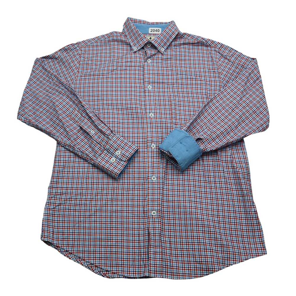 Southern Pines Shirt Mens M Blue Red Check Flip C… - image 1