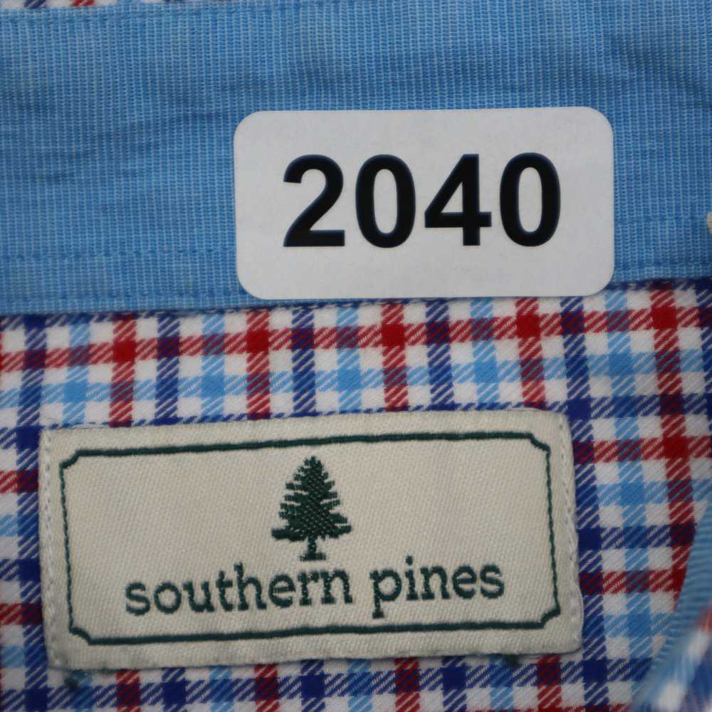 Southern Pines Shirt Mens M Blue Red Check Flip C… - image 2