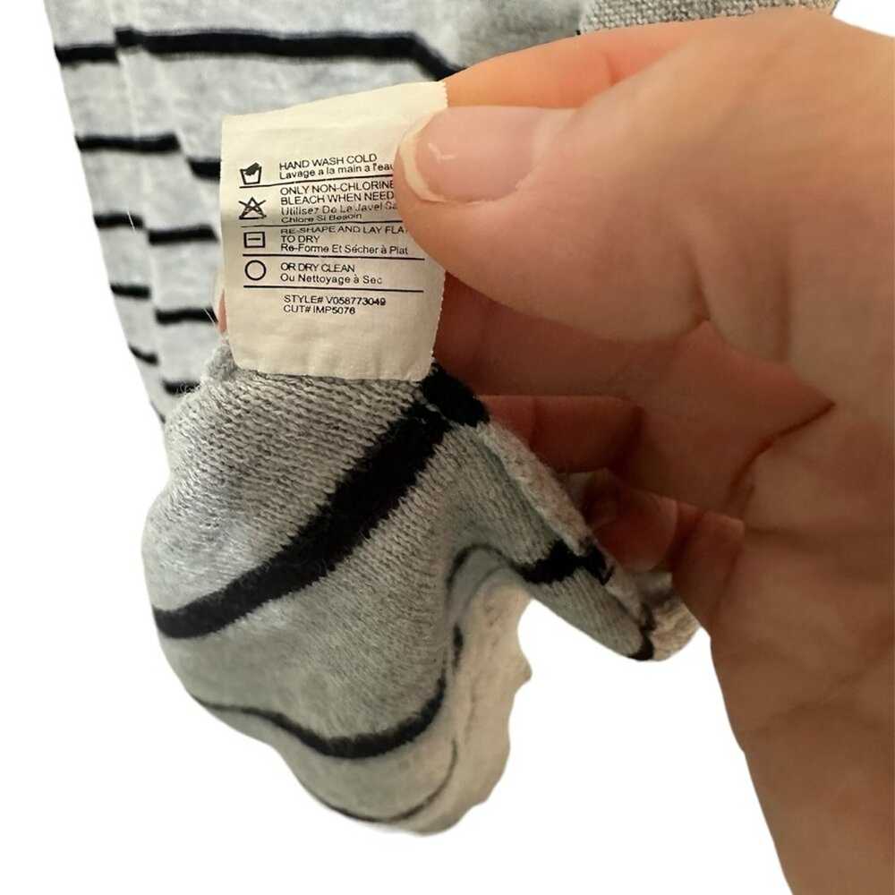 VINCE Woman's Gray & Black striped cotton Knit Ta… - image 5