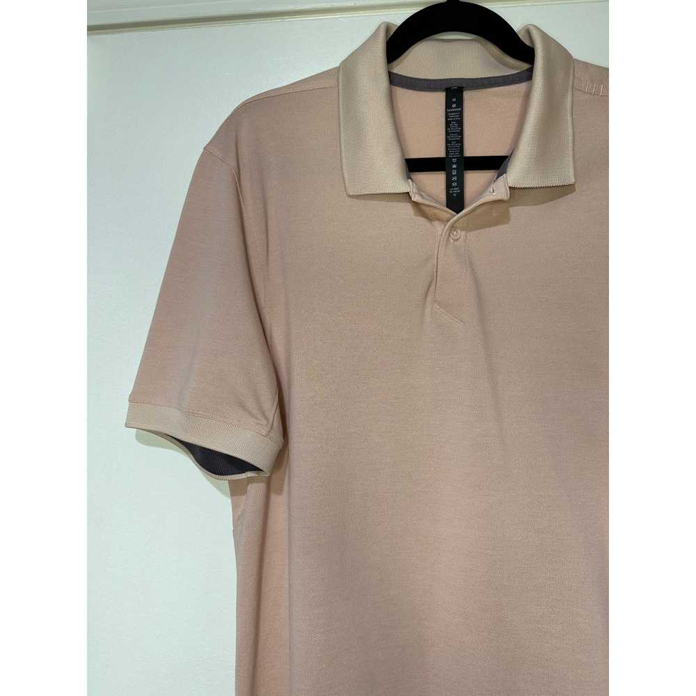 Lululemon Mens Size Medium Golf Polo Shirt Light … - image 3