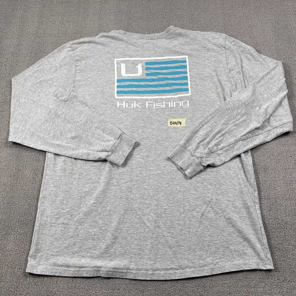 Huk Shirt Adult Extra Large Gray Long Sleeve Perf… - image 11