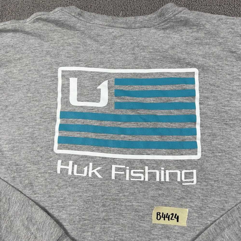 Huk Shirt Adult Extra Large Gray Long Sleeve Perf… - image 12